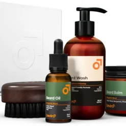 Beviro Bergamia Wood Complete Beard Set